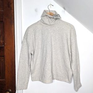 Everlane Turtleneck Sweatshirt - Light Heather Grey